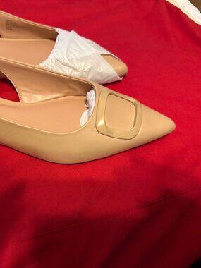 Nordstrom Becca Pointed Toe Slingback Flat in Tan